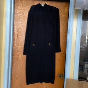 St. John’s black knit dress. Designed by Marie Gray